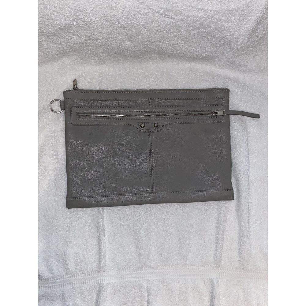 Balenciaga Leather Creased Clutch